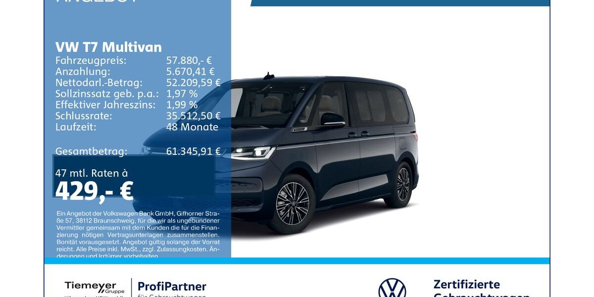 VW T7 Multivan 2.223 km 57.350 &euro; Recklinghausen 45663
