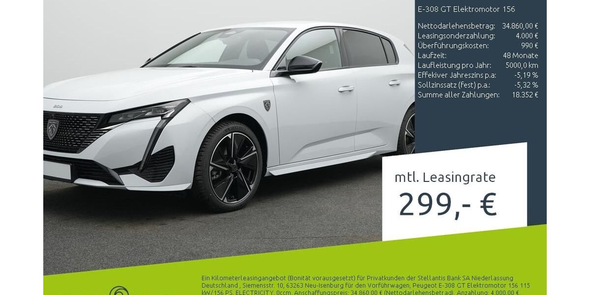 Peugeot 308 1.500 km 34.370 &euro; Dülmen 48249