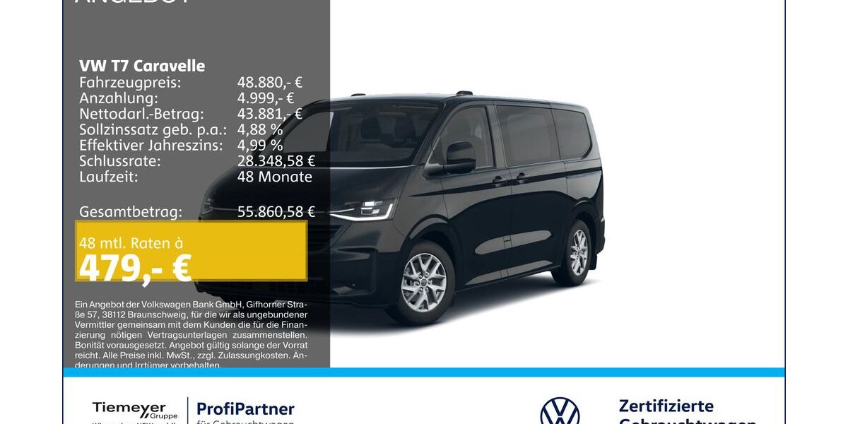 VW T7 Caravelle 7.798 km 48.470 &euro; Recklinghausen 45663