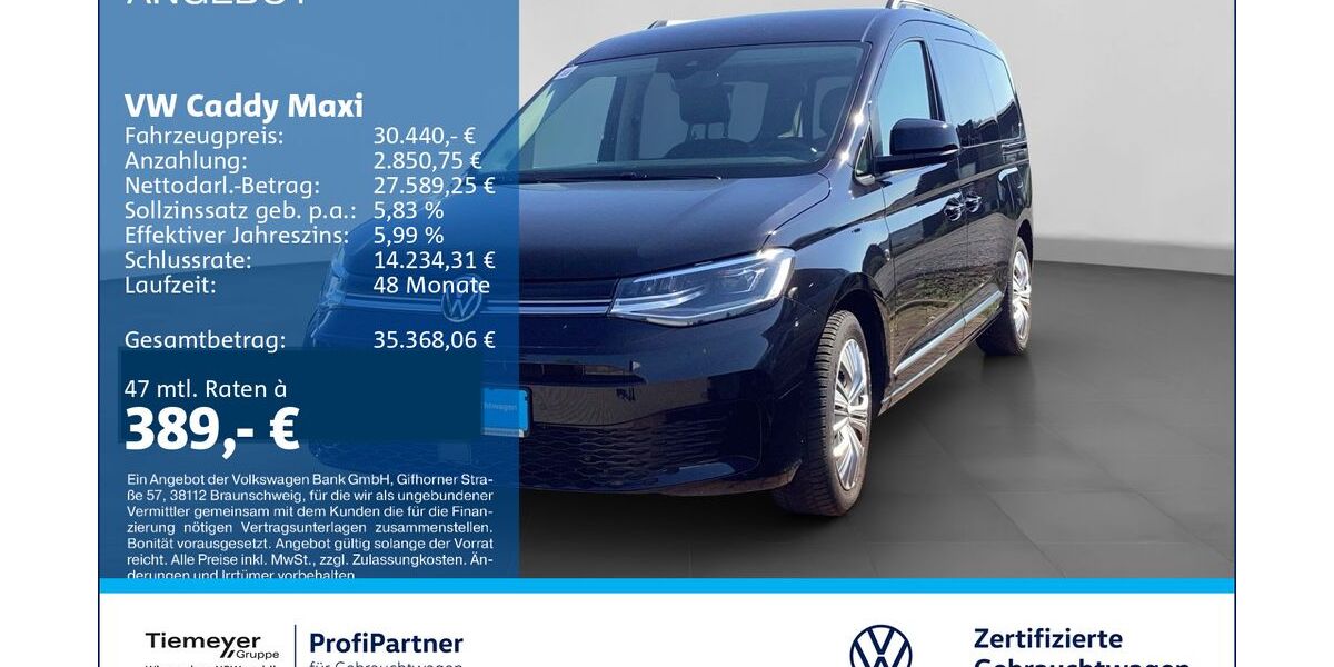 VW Caddy Maxi 52.603 km 28.820 &euro; Recklinghausen 45663