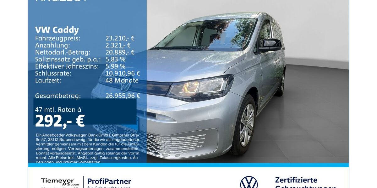 VW Caddy 55.354 km 21.220 &euro; Recklinghausen 45663